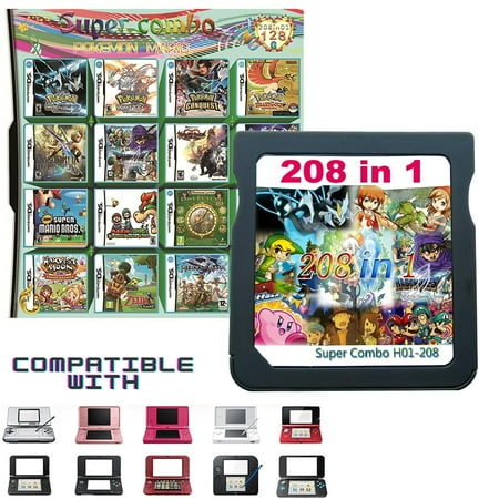 208 in1 Nintendo Ds Games NDS NDSL NDSi 3DS 2DS Multi cartridge Flash Cart