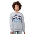 thumbnail image 3 of Women's G-III 4Her by Carl Banks Heather Gray Tampa Bay Rays Team Logo Fleece Pullover Sweatshirt, 3 of 4