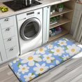 thumbnail image 3 of Blue Daisy Flower Green Leaves Pattern Kitchen Rug Mat,Kitchen Runner Rugs Non Skid Washable,Decorative Kitchen Floor Mats for Kitchen,Sink,Laundry,17"x47.2", 3 of 7