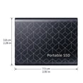 thumbnail image 2 of Portable External SSD, High Speed Solid State Drive for PC Laptop Gaming, Compact Backup Storage for Photos Videos Files - Sliver, 2 of 5