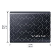 Portable External SSD, High Speed Solid State Drive for PC Laptop Gaming, Compact Backup Storage for Photos Videos Files - Gold