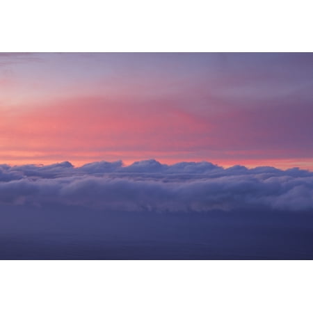 Sky At Sunset With Layer Of Puffy Clouds Beautiful Purple And Pink Colors Canvas Art - Greg Vaughn  Design Pics (17 x