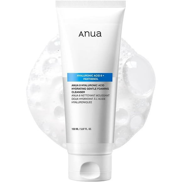 Anua Nettoyant Moussant Doux à l'Acide Hyaluronique 8, 150 ml