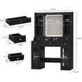 thumbnail image 6 of FANRAL 41.5" Large Vanity with Mirror and Lights,Makeup Vanity with RGB Cabinets & Charging Station,Black Vanity, 6 of 7