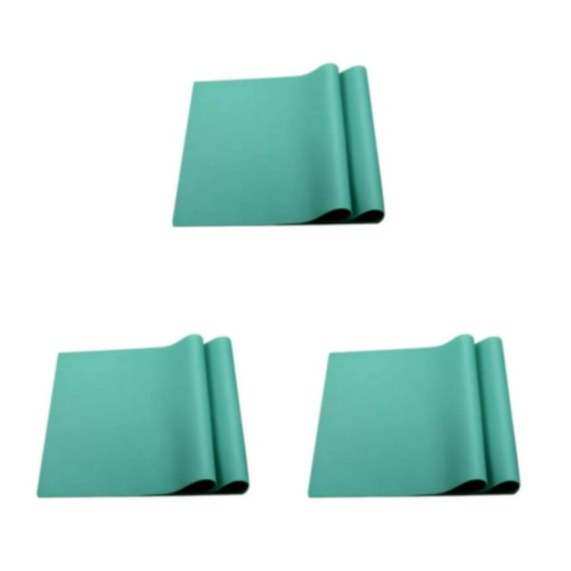 jesticaly 2x Rayures et Taches de Table avec Ces Napperons Robustes et Durables Résistants à la Chaleur Vert 40*30cm 3ensemble