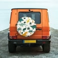 thumbnail image 2 of Fotbe Dinosaurs and Tropical Leaves Spare Tire Cover Thickening Universal Fit for Jeep, Trailer, RV, SUV, Truck, Tough Tire Wheel Soft Cover-16 inch, 2 of 9