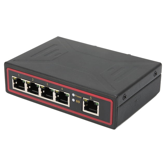 Conmutador de riel DIN Ethernet Bling Bling 5 puertos 10/100M
