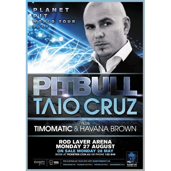 Pitbull Mini Poster 11Inx17In Poster in Mail/storage/gift tube 11x17 poster