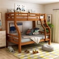 thumbnail image 2 of Bowery Hill Transitional Solid Wood Twin over Full Bunk Bed in Oak, 2 of 7