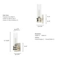 thumbnail image 5 of Hunter - Lenlock 1-light Brushed Nickel, Small Sconce Light, Dimmable, Modern Style, for Bedrooms, Dining, Living Rooms - 19905, 5 of 6