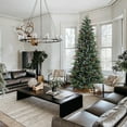 thumbnail image 5 of LuxenHome 7.5Ft Pre-Lit and Light Flocking Full Artificial Christmas Tree with Metal Stand, 5 of 14