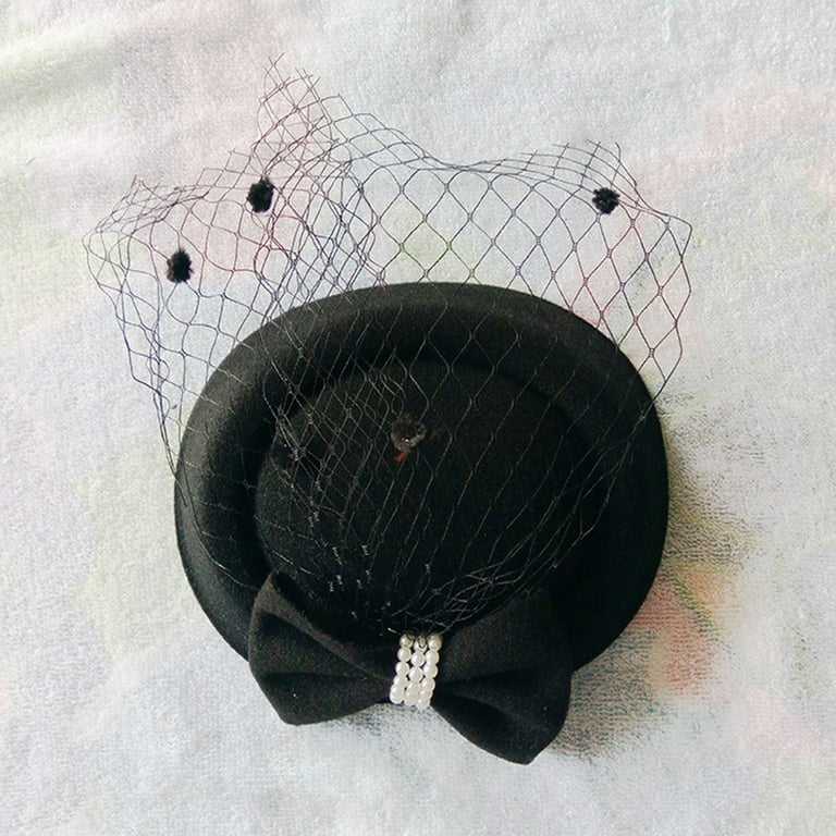 New Mesh Lace Bow Top Hat