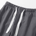 thumbnail image 4 of RXIRUCGD Pantalon Décontracté pour Homme à Couleur Unie avec Cordon à la Cheville, Pantalon Pleine Longueur, Gris, Taille : L, 4 of 6