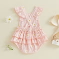 thumbnail image 5 of JUMEYU Baby Girls' Bodysuits Infant Baby Girl Romper Baby Cute Bodysuit Jumpsuit One-Piece Clothes 0 3 6 9 12 18 24 Months (Red,6-12 Months), 5 of 8