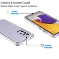thumbnail image 5 of Takfox for Samsung Galaxy A52 5G Case, Crystal Clear Phone Case Full Body Rugged Cover Slim Shockproof Phone Bumper with [2 Tempered Glass Screen Protector] [Hard PC+Soft TPU ]- (6.5'' 2021)-Clear, 5 of 6