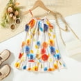 thumbnail image 4 of Rggeeun Toddler Girls Sleeveless V-Neck Holiday Party Floral Prints Dress Dance Party Princess Comfort Casual Sundress, 4 of 6