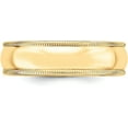 thumbnail image 3 of Avariah Solid 14k Yellow Gold 6.2mm Lightweight Milgrain Half Round Wedding Band Size 11 - Ring Size 11.0, 3 of 7