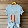 thumbnail image 4 of Women's 250th Anniversary USA Shirt Independence Day Top 4th of July Shirts America 250 Merchandise V Neck Flag Graphic Casual Tee, 4 of 5