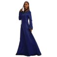 thumbnail image 3 of Huowey Medieval Witch Gothic Dresses Halloween Costumes For Women Fancy Cosplay Party Gown Crew Neck Long Sleeve Elegant Halloween Dress,Blue,L, 3 of 8