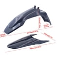 thumbnail image 4 of YYV Gifts Off-Road Dirt Bike Mudguard Replacement Universal Black Rear and Front Splash Guard Durable Plastic Compatible with Motocross Dirt Bikes ATV, 4 of 9