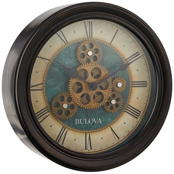 Reloj de pared Bulova Industrial Motion 12,8 negro envejecido