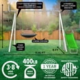 thumbnail image 6 of Sportspower Super Saucer Metal Swing Set with Basketball Hoop, Saucer Swing, Sling Swing, 5-ft Slide with Lifetime Warranty, & Bonus Anchor Kit, 6 of 7