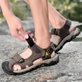thumbnail image 5 of LASUDRAA Mens Closed Toe Outdoor Sandals Waterproof Hiking Sandals with Adjustable Straps Non Slip Summer Beach Shoes, 5 of 8