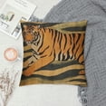 thumbnail image 2 of Nawypu  Tiger Fur Skin Lumbar Throw Pillow Cover Black Yellow Orange Brown Stripe Wildlife Home Oblong Throw Waist Pillow Case Decorative Cushion Cover Pillowcase Sofa Lumbar, 2 of 5