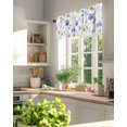 thumbnail image 3 of Spring Floral Valances for Windows, Watercolor Wildflower Multicolor Flowers Rod Pocket Kitchen Window Curtain Valance, Leaf Window Treatment Valance Curtains for Kitchen Living Room Bathroom, 54"x18", 3 of 6