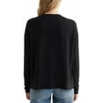 thumbnail image 3 of Lucky Brand Ultra Soft Cloud Jersey Wrinkle Free Sweatshirt Top Size: S, Color: Black, 3 of 3