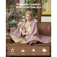 thumbnail image 3 of IDEALHOUSE 90*100in Pink Electric Blankets, Extra Soft Sherpa Heated Throw Blanket, Tufted Cable Pattern for Comfort, 3 of 8