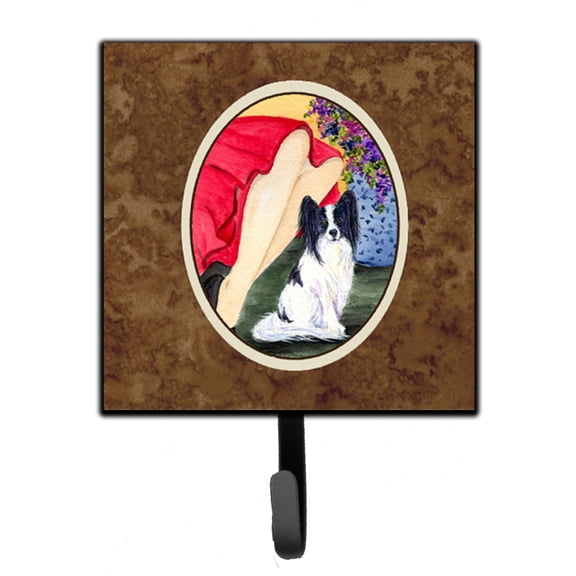 Carolines Treasures SS8523SH4 Lady with Her Papillion Leash Holder or Key Hook, Small, Multicolor