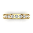 thumbnail image 2 of Clara Pucci 14K Yellow Solid Gold Custom Laser Engraved Women's Solid Gold Ring Statement Band With Round Cut 0.81TCW, 2 of 7