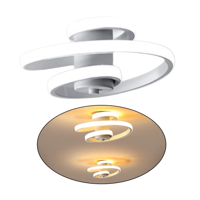 Luces de tejado modernas Pantallas de lámpara Lámpara LED creativa Iluminación para hogar de aluminio regulable Luz tricromática para sala de Tricromático blanco Colco Luces de techo