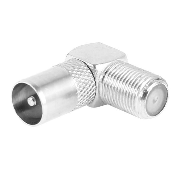 Unique Bargains Silver Tone F Female to PAL TV Male Coaxial RF Adapter Connector