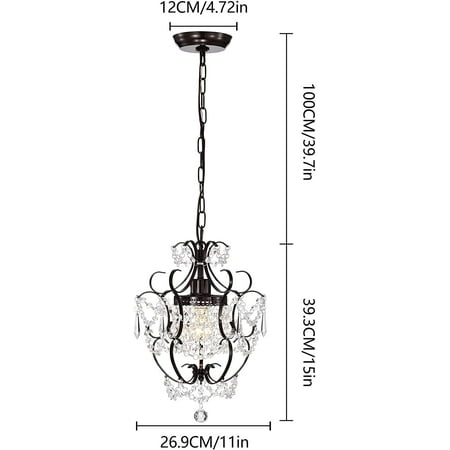 Bronze Chandelier Mini Crystals Chandeliers Small Farmhouse Lighting 1 Light Bathroom Fixtures Canada Bronze Chandelier Mini Crystals, Small Farmhouse Chandelier For Bathroom