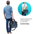 thumbnail image 4 of FORMRS Insulated Cooler Bag 24 Cans Capacity Soft Leakproof Lunch Box with Side Pockets, Navy Blue Anchors Pattern, 4 of 7
