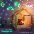 thumbnail image 2 of Estrellas Que Brillan En La Oscuridad, Juegos De Unicornios Brillantes Con Castillo, Luna Y Arco Iris, Calcomanías De Pared Para Niños, Ropa De Cama, Ideal Para Regalo De Cumpleaños, Pegatinas Murales, 2 of 5