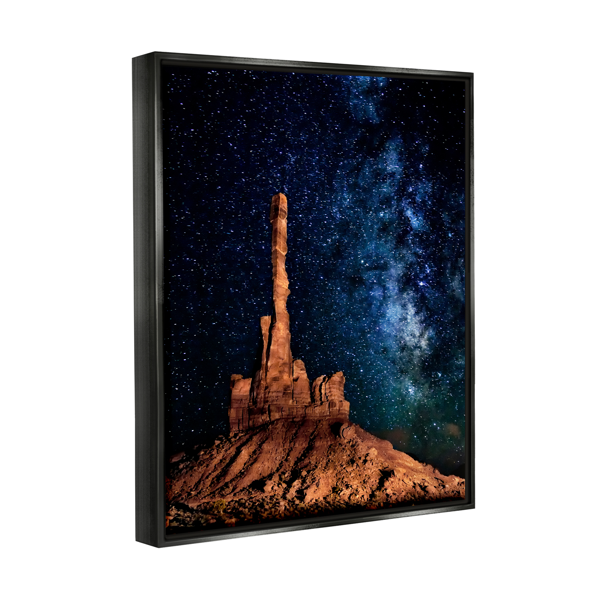 Stupell Industries Nebula & Desert Buttes Fairy Tales & Fantasy Photography Black Floater Framed Art Print Wall Art, 17 x 21