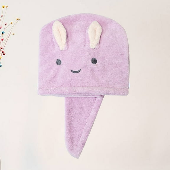 HEANUJJ Coral Fleece Hair Towel Wrap for Girls, Super Absorbent Bath Cap for Fast and Easy Hair Drying, 1 Piece