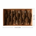 thumbnail image 2 of 9 Pcs Vintage Finial Christmas Tree Ornaments, Textured Brown Decorations with Leather Strap for Mantel Party, Modern Farmhouse Style - 7 Inch, Coffee, 2 of 3