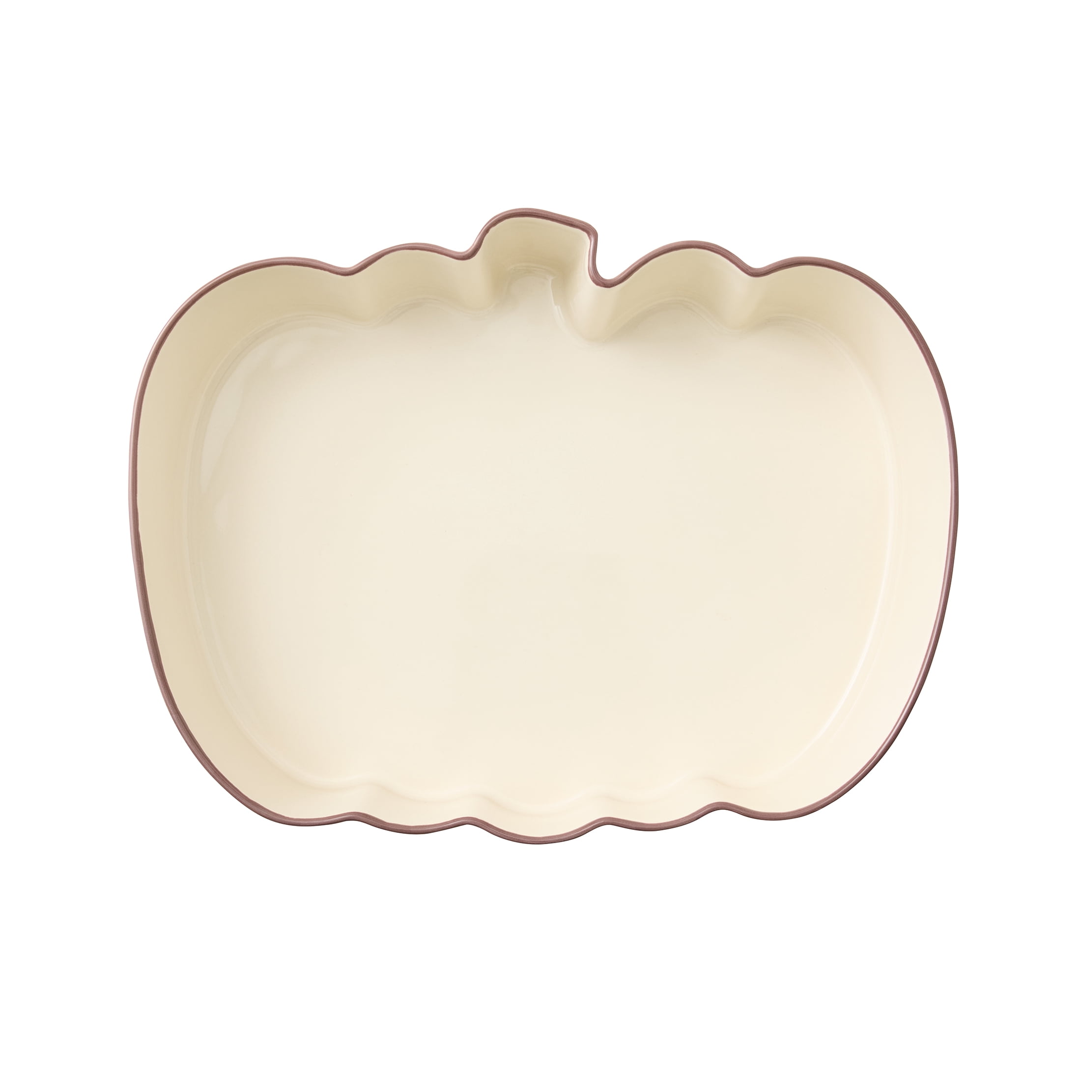 Better Homes & Gardens 10 in x 13 in Cream Figural Pumpkin Stoneware Baking Dish