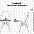 thumbnail image 2 of 2xhome - Set of 2 Fabric Patchwork Sam - Fabric Side Black Dark Wood Legs Eiffel Dining Room Chair - Lounge Chair No Arm Armless Less Chairs Seats, 2 of 3