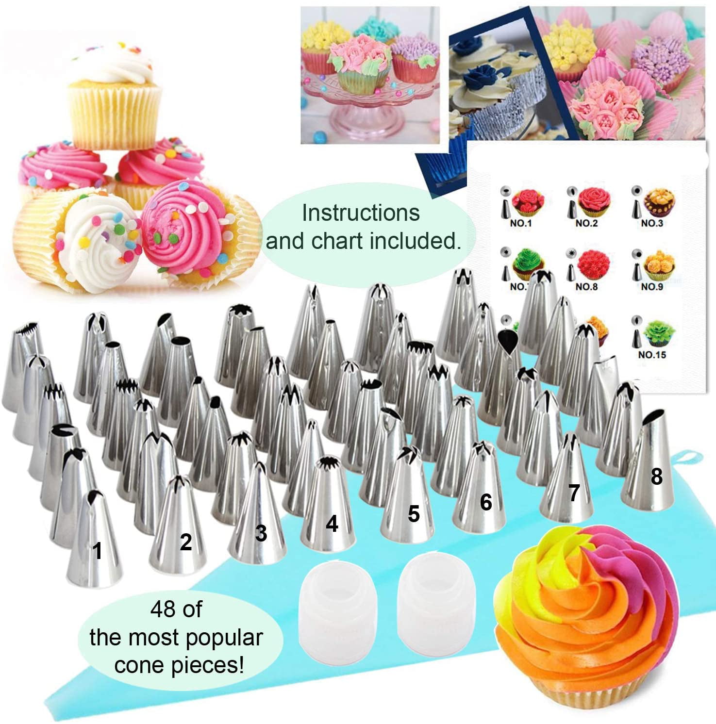 Premium Queen Nozzles Kit Icing Piping Nozzle Tips Cake Pastry Decor Baking Tool 