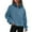A003-Blue, variant on Womens Oversized Half Zip Long Sleeve Pullover Sweatshirt Quarter Zip Sweatshirts Fall Y2K Trendy Tops Brown S