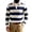 Navy, variant on Mens Casual Striped Long Sleeve Collared T Shirt Golf Shirts Navy,XL