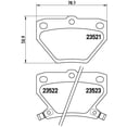 thumbnail image 2 of BALATAS BAJOS METALES COROLLA 2003 al 2008 TOYOTA 1.8L L4 Traseras BREMBO ., 2 of 5