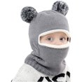 thumbnail image 2 of Bufandas de gorro de invierno para niños pequeños con capucha, gorros de Skully con orejeras para niños y niñas de 2 a 5 años Adepaton CJWUS-3866, 2 of 5