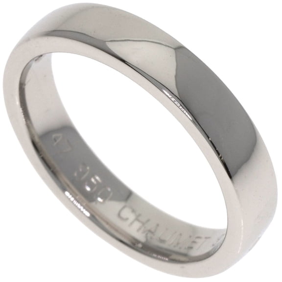 Pre-Owned Chaumet Ruban Wedding Ring, Secret Diamond, Size 47, Platinum PT950, Women's Ring