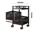 thumbnail image 4 of Sentmoon Savings Bathroom Storage Rack with Hooks Rotating Kitchen Storage Trolley, Multi-Layer Floor Rack for Snacks, Fruits, and Vegetables in Living Room or Pantry Festive Season Discount Offers, 4 of 7